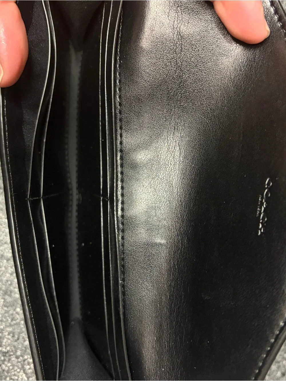 Coach Two-Tone Signature Canvas & Black Leather Wallet - Picture 7 of 8